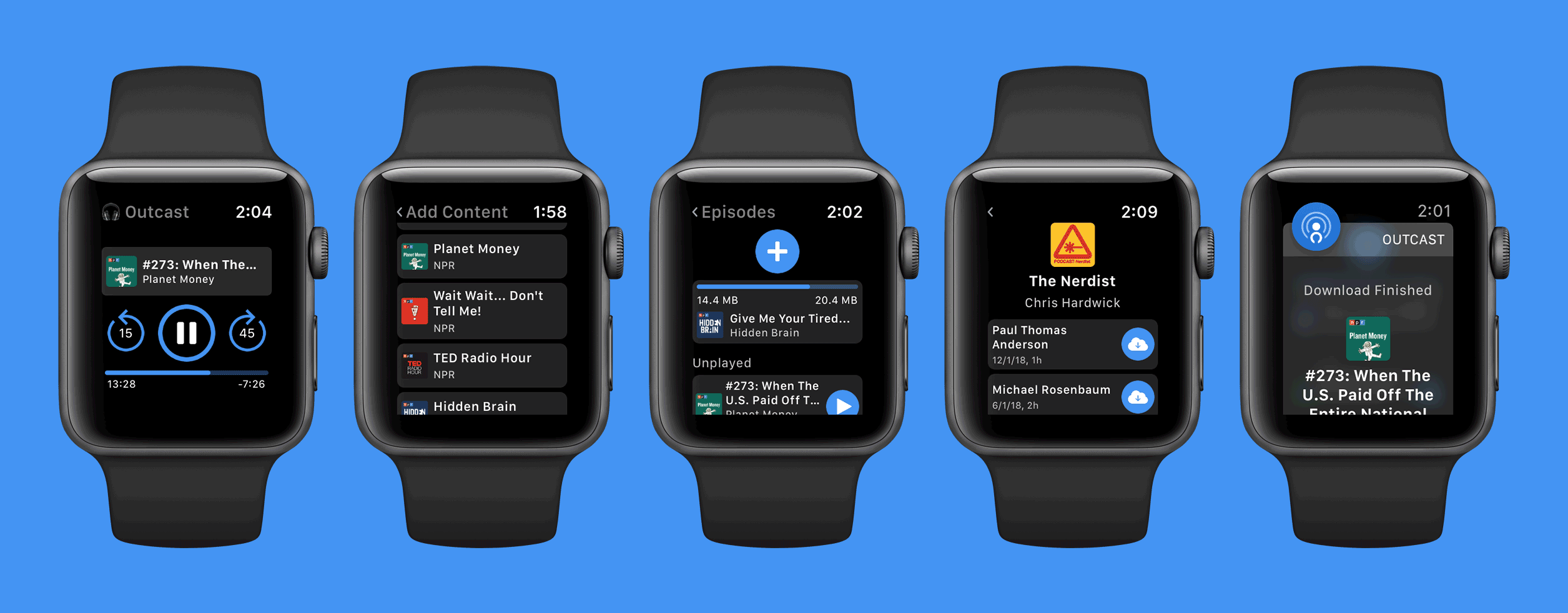 apple watch pocket casts