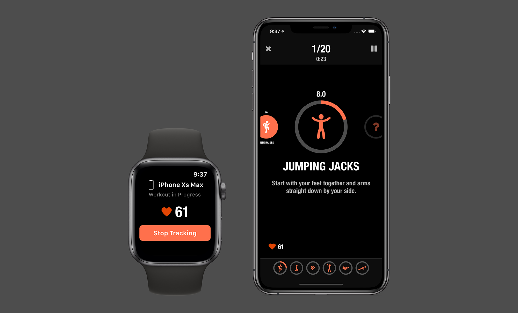 Jumping jacks 2025 apple watch